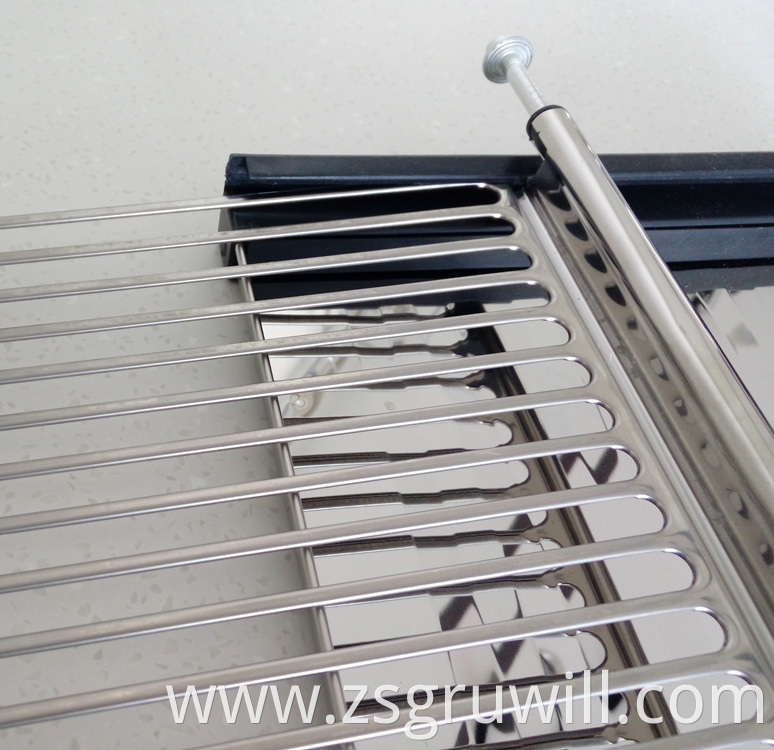 kitchen metal aluminum dish rack drainer over the sink dish drying rack with water tray